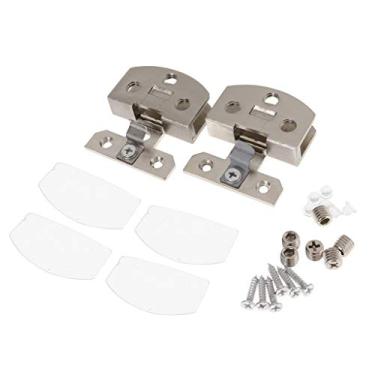 Imagem de Dobradiça de porta de vidro, braçadeira de banheiro, 2 dobradiças de porta de vidro de aço inoxidável 6-8,76 mm, dobradiça de porta, material de madeira, vitrine, prata, dobradiça de 5-8 mm