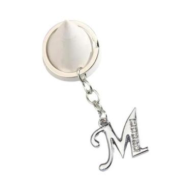 Imagem de Chaveiro De Metal Com 26 Letras Iniciais Para Mulheres E Homens, Anel 