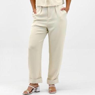 Imagem de Calça Pacific Blue Reta em Tecido Feminina-Feminino