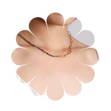 Imagem de Aneneiceera Gargantilha simples de diamantes coloridos boho ouro CZ colares de strass corrente de cristal ajustável joias acessórios de casamento presente maravilhoso em festa de aniversário para