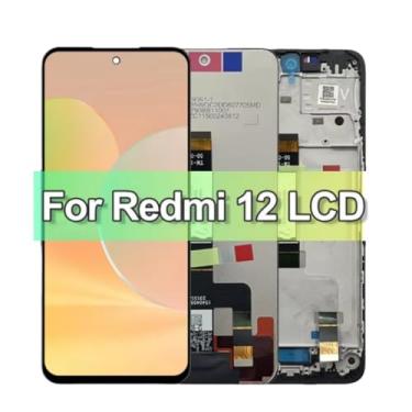 Imagem de Para Xiaomi Redmi 12 4G/5G Display LCD Touch Screen Digitalizador Substituição (Preto Sem Moldura)
