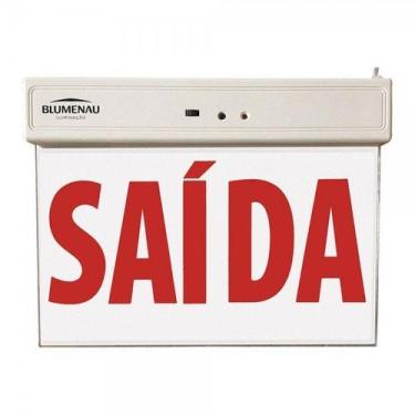 Imagem de Placa de Sinalização de Saida 1 Face - Blumenau Iluminação  35 Lumens 