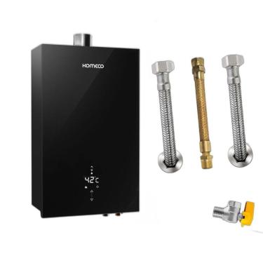 Imagem de Kit Aquecedor Komeco KO21BKDECOR 21L GN + Acess. Ligação