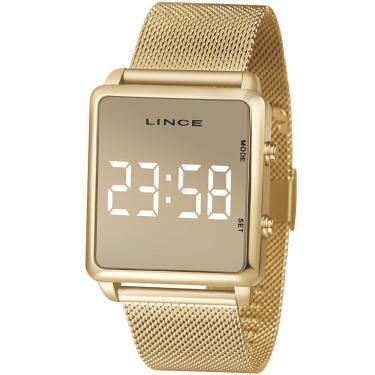 Imagem de Relógio Lince Feminino Digital Dourado Mdg4619l Bxkx