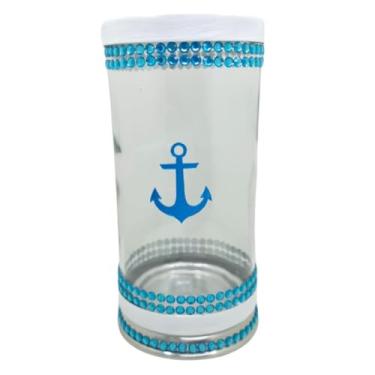 Imagem de Porta Vela 7 Dias 18cm Vidro Marinheiro + Presente