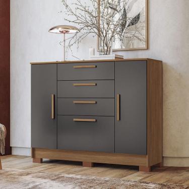 Imagem de Comoda 2 Portas e 4 Gavetas 130,20cm Pinhais Santos Andira