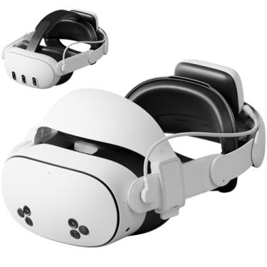 Imagem de Aubika 2025 New Hybrid Headstrap for Meta Oculus Quest 3/3S, 2-in-1 Mode (Halo & Elite) VR Headset Accessories with 10000mah Magnetic Hot-Swappable, 20W Fast Charging, Adjustable & Comfort Strap