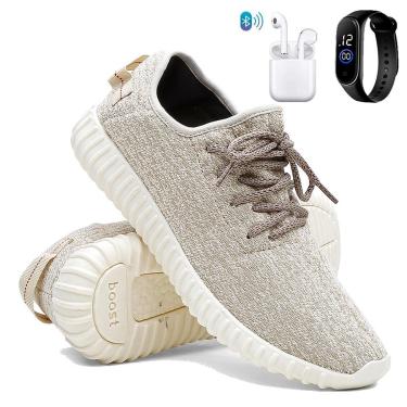 Imagem de Kit Tênis Para Corrida Academia Masculino Super Leve e Macio com Fone e Relógio-Masculino