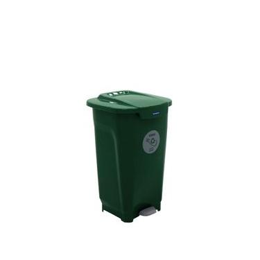 Imagem de Lixeira Tramontina T-Force Coleta Seletiva Vidro em Polipropileno Verde 50 L