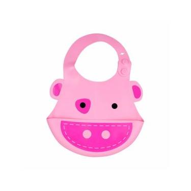 Imagem de Babador Silicone Porquinho Rosa