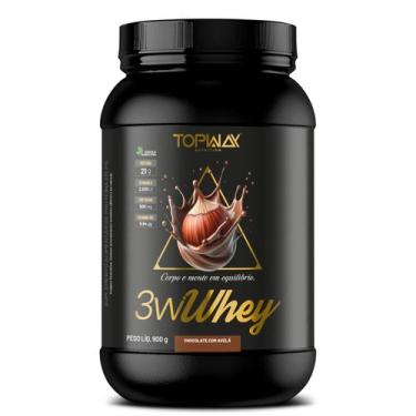 Imagem de Whey protein gold 3w topway 900g sabor Avelã com Chocolate concentrado