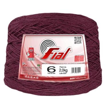 Imagem de Barbante Fial nº6 2 kg, 84 Vinho