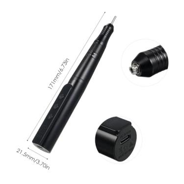 Imagem de Yinhing Kit Elétrico de Esmalte para Broca de Unhas 35000 RPM Caneta de Broca de Unha Recarregável Máquina de Manicure e Pedicure Com 6 Brocas e Faixas de Lixa para Salão Doméstico