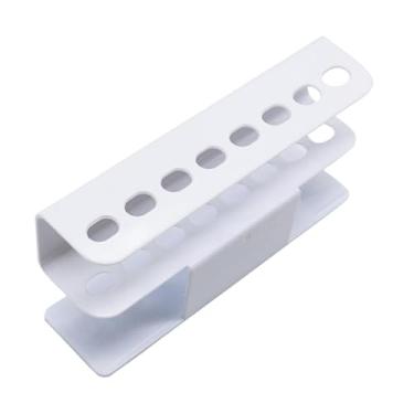 Imagem de OIIBWQ Suporte para Pinças de Cílios com 8 Furos, Expositor Transparente para Ferramentas de Extensão de Cílios E Materiais de Aplicação, Branco