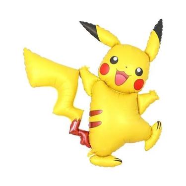 Imagem de Conjunto De Balões De Látex Em Forma De Pikachu Pokémon Vermelho E Pre