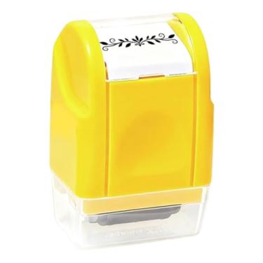 Imagem de Vaveren Carimbo de rolo Vine, portátil, decorativo, compacto e multifuncional para scrapbooking, álbuns escolares, iniciantes e crianças, Amarelo