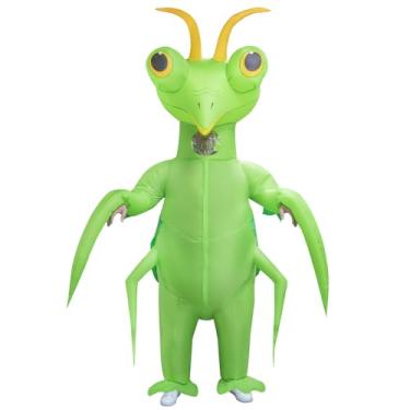 Imagem de Acekar Fantasia inflável de louva-a-deus para adultos, fantasia de inseto de Halloween para mulheres e homens, festas de cosplay (estilo 2)