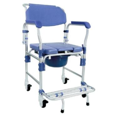 Imagem de Cadeira De Banho Dobrável P/ Obeso Até 150 Kg D60 Dellamed