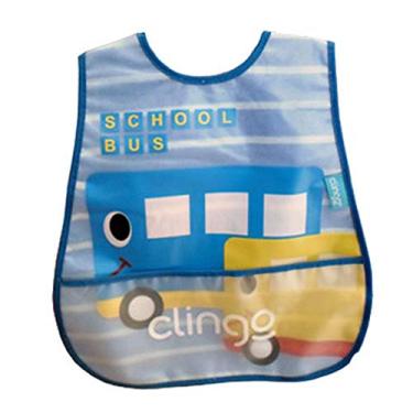 Imagem de Babador Impermeavel com Bolso Coletor, School Bus, Clingo, Azul