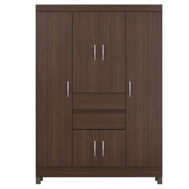 Imagem de Guarda Roupa Casal Ecom 2 6 Portas 2 Gavetas MDP Café Demóbile