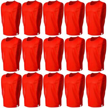 Imagem de Kit Colete 15 Pçs Treino Futebol Trb Liso Tecido Em Poliéster
