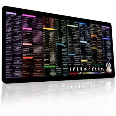 Imagem de Folha de dicas de comandos do Mousepad XL Gaming Desk Mat Linux - Stal