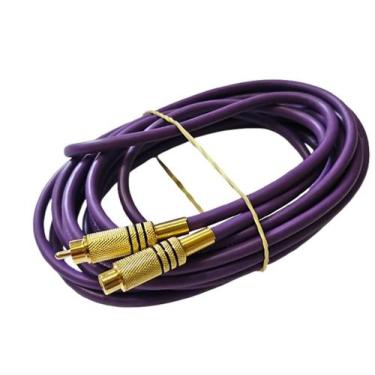 Imagem de Extensão Cabo Rca Gold 6mm 3 Metros ( Áudio Ou Video ) Roxo - MXT