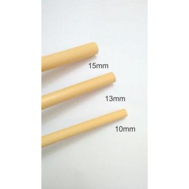 Imagem de Poleiro Plástico Frisado Marfim 33cm  3 Unidades Medidas: 10mm / 13mm 