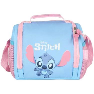 Imagem de Lancheira Escolar Termica STITCH baby azul ziper rosa Disney Azul Luxc
