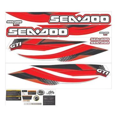 Imagem de Adesivo Compatível Jet Ski Seadoo GTI 2007 4TEC Vermelho - SPTS