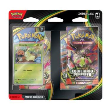 Imagem de Cartas Pokémon Equilíbrio Perfeito Chikorita 25 Cards Copag