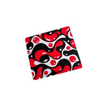 Imagem de Mousepad Liquid Flow Vermelho e Branco - 450x400mm Borracha 3mm