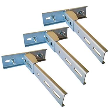 Imagem de Kit 3 Peças Suporte Fixação com Regulagem para Motor Portão Basculante