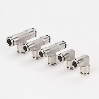Imagem de Conectores de acess¨®rios de a?o inoxid¨¢vel 304 Acoplamentos de impulso direto de 4-12 mm, PE, 12 mm