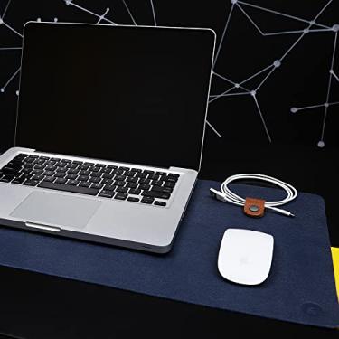 Imagem de Deskpad Floater Couro Legítimo Sem Costura Couro50 70x30 (Marinho)