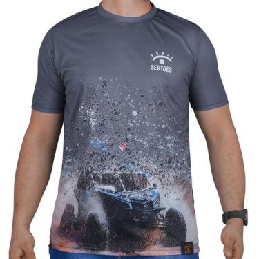 Imagem de Camisa Camiseta Casual Manga Curta Sertões Extremos Estampa Carro