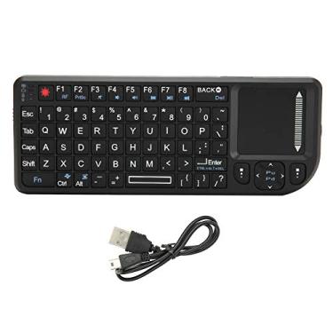 Imagem de Mini teclado sem fio, teclado multifuncional K808 3 em 1, teclado eletrônico completo com luz de fundo Teclado ergonômico para PC, função neutra, touchpad de boca 2.4G, operação flutuante