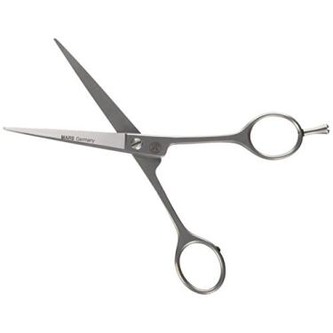 Imagem de Tesoura de corte de cabelo de aço inoxidável ergonômica profissional da Mars com gancho de dedo, microserrilhada, comprimento de 15,24 cm