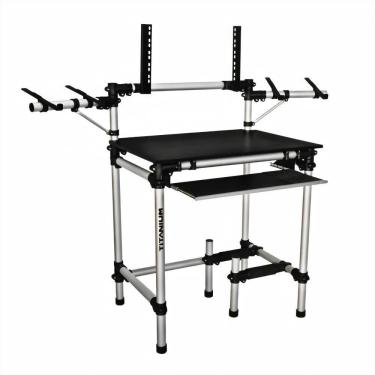 Imagem de Rack Titanium Studio RS80Full Suporte Profissional Djs Com Gaveta Para Teclado e Mouse