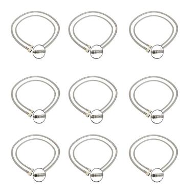 Imagem de Engate Rabicho 80cm Monocomando Par Misturador Kit 8 Unidades Mangueira Flexivel Torneira Pia Banheiro Cozinha Agua Quente Fria