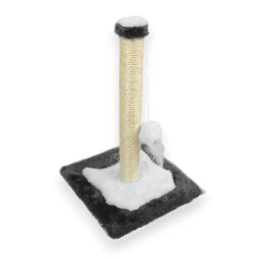 Imagem de Poste Arranhador Sisal Brinquedo com Bolinha Gato Pet Branco