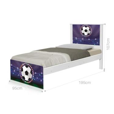 Imagem de Cama Solteiro Adesivada Copa Futebol Estádio