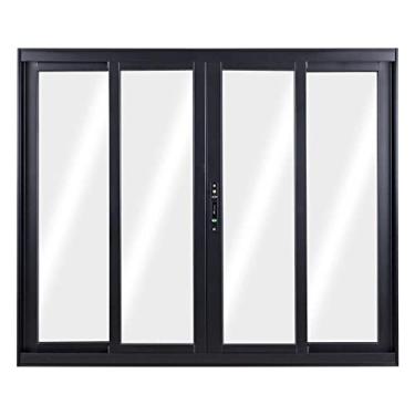 Imagem de Janela de Alumínio de Correr 120x150x6,5cm 4 Folhas Vidro Liso Topsul Esquadrisul