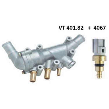 Imagem de Kit Válvula Termostática + Plug Temperatura Courier Escort Fiesta KA - MTEK20002