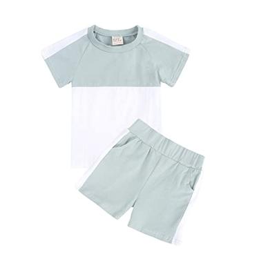 Imagem de Metaxas Conjunto de faixa de cabeça unissex para bebê, camiseta de verão, 2 peças, 2 peças, roupa de dormir, Verde menta, 11-12 Anos