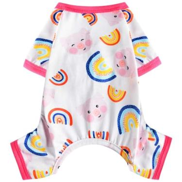 Imagem de Pijamas para cães, primavera, verão, roupas para cães pequenos, meninas, meninos, macias, elásticas, roupas para cachorros, pijamas e gatos, pijamas