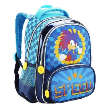 Imagem de Mochila Costas Grande Escolar Infantil Sonic Tails Game Denlex-Masculino