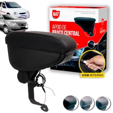 Imagem de Apoio de Braço Corsa Wind Classic 1994 Até 2016 C/Usb (Preto C/Linha Preta)