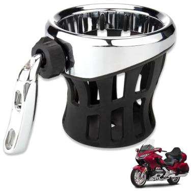 Imagem de Goldwing GL1800 Suporte de copo para guidão de motocicleta compatível com Honda Gold Wing GL 1800 Trike 2001-2021 F6B 2013-2021 (cromado)