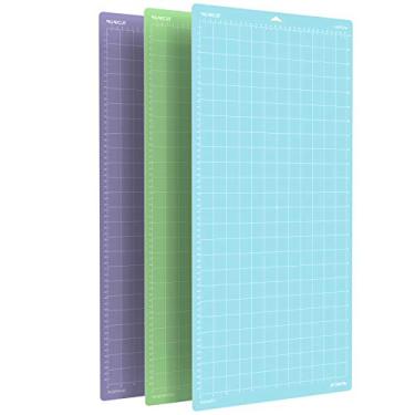 Imagem de Monicut 12x24 Cutting Mat for Cricut Maker 3/Maker/Explore 3/Air 2/Air/One(Lightgrip, Standardgrip, Stronggrip), 3 Pcs Non-Slip Flexible Cutting Mats for Crafts, Quilting, Sewing and all Arts